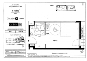 studio à la vente -   92140  CLAMART, surface 23 m2 vente studio - UBI430589150